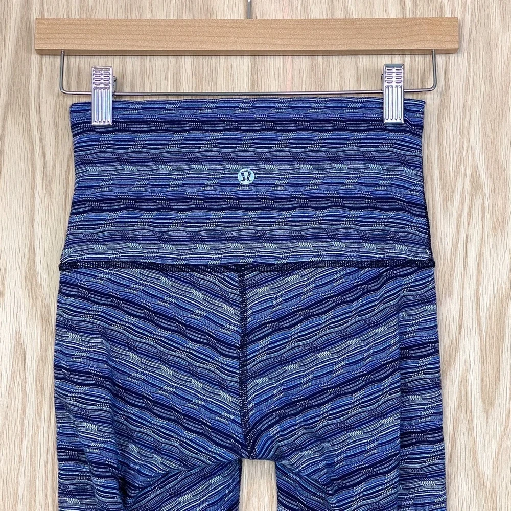 Lululemon Wunder Under Crop Tight Space Dye Blue *Hi-Rise